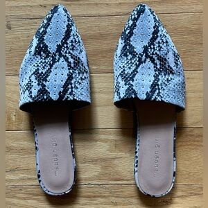 Madden Girl Tania Snakeskin Studded Mules